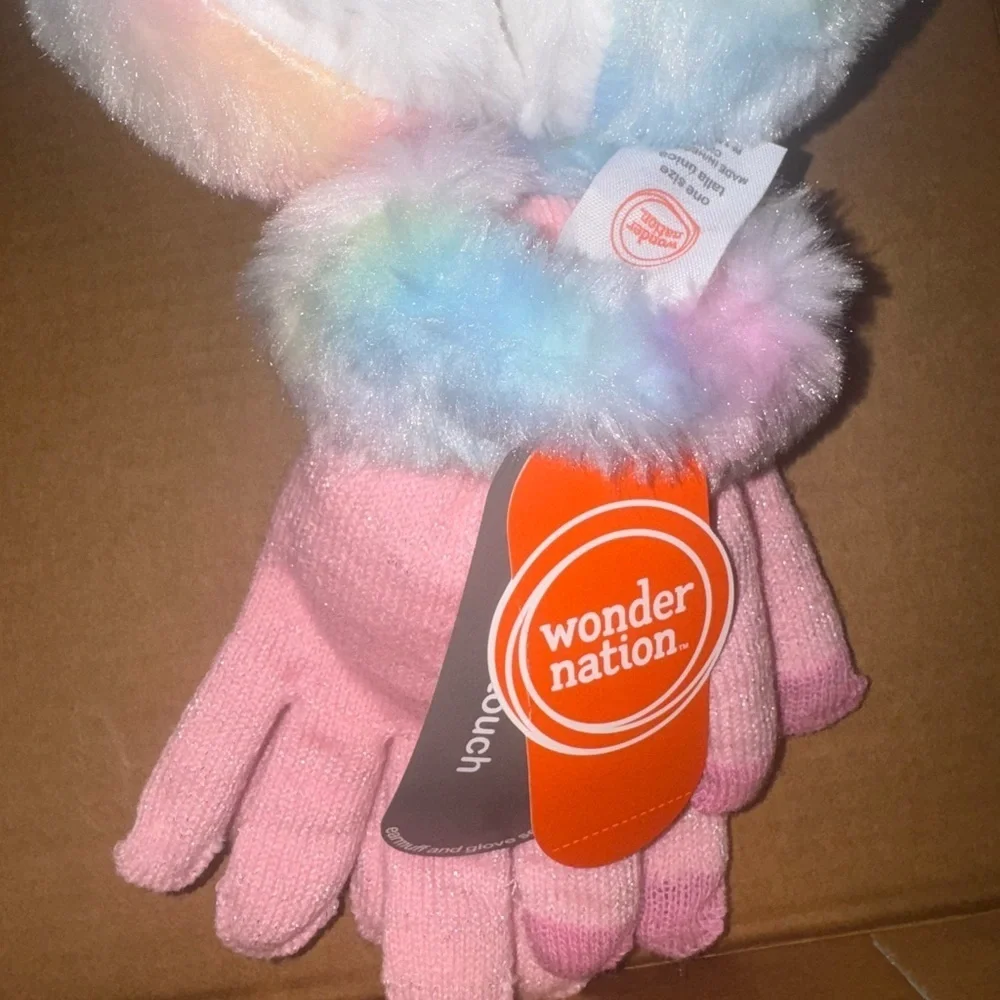 Wonder Nation Pink Mittens Cozy Accessories